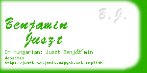 benjamin juszt business card